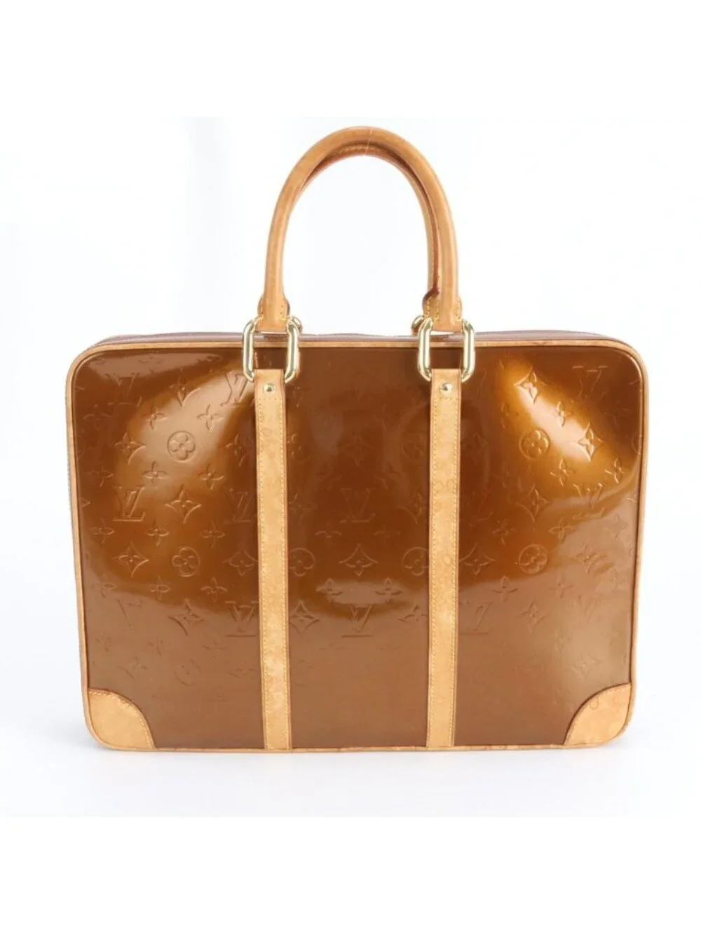 Louis Vuitton Monogram Vernis Van Damme Leather Business Document Briefcase